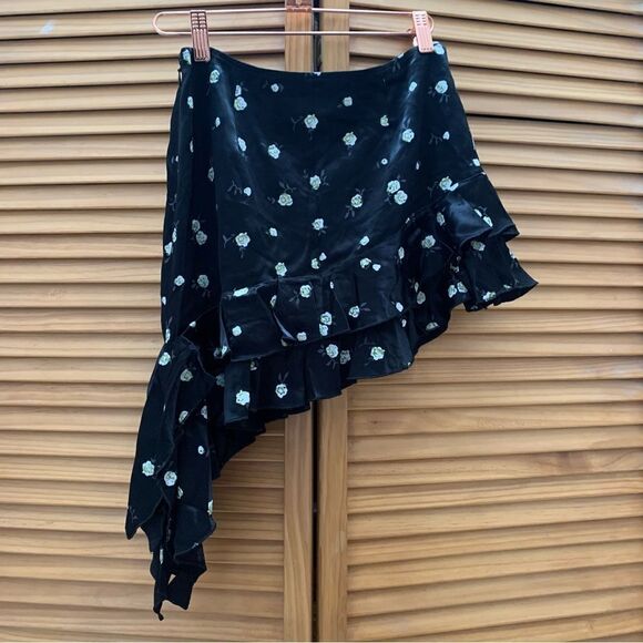 Kim Shui Silk Floral Skirt size XS - Picture 7 of 8